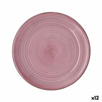 Dinerbord Quid Vita Peoni Roze Keramisch Ø 27 cm (12 Stuks)