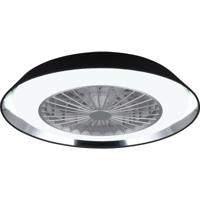 LED Plafondlamp met Ventilator - Plafondventilator - Trion Berga - 30W - Aanpasbare Kleur - Afstandsbediening - Dimbaar - Rond - Zwart - Kunststof - thumbnail