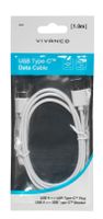 Vivanco USB-kabel USB 2.0 USB-A stekker, USB-C stekker 1.00 m Wit 39452 - thumbnail