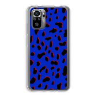 Blue Leopard: Xiaomi Redmi Note 10S Transparant Hoesje