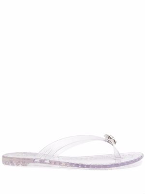 Casadei sandales à ornements en cristal - Gris