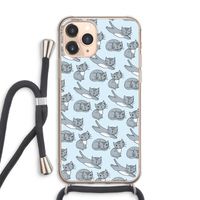 Poezen: iPhone 11 Pro Max Transparant Hoesje met koord
