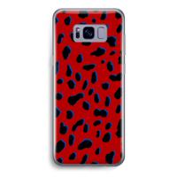 Red Leopard: Samsung Galaxy S8 Transparant Hoesje