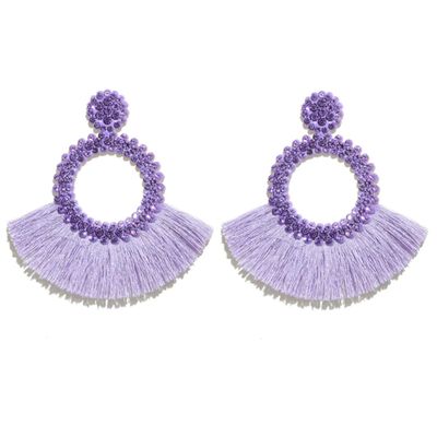 Fringe Oorbellen met Lavendel Strass van Cilla Jewels Fringe Oorbellen met Lavendel Strass van Cilla Jewels