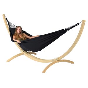 Tropilex Hangmatset Single 'Wood & Classic' Black - Zwart - Colombiaans - 120 kg