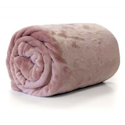 Plaid Enzo L180B130 cm Oudroze - Unique living