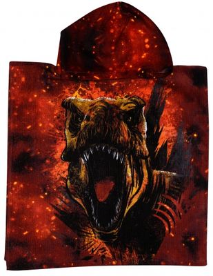Jurassic World badponcho rood junior 50 x 100 cm Jurassic World badponcho rood junior 50 x 100 cm