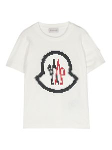 Moncler Enfant t-shirt en coton à logo imprimé - Blanc