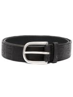 Orciani ceinture en cuir embossé - Noir