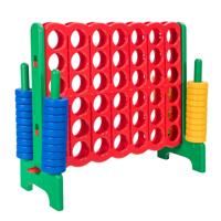 4-Op-Een-Rij Spel 4-Op-Een-Rij Spelbord Sets Vier Op Een Rij Spel met 42 Rode en Groene Jumbo Ringen