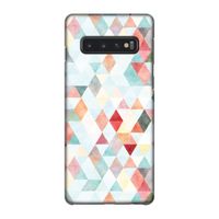 Gekleurde driehoekjes pastel: Samsung Galaxy S10 4G Volledig Geprint Hoesje