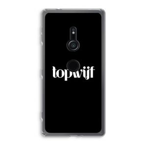 Topwijf Zwart: Sony Xperia XZ2 Transparant Hoesje