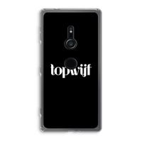 Topwijf Zwart: Sony Xperia XZ2 Transparant Hoesje