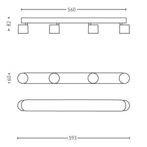 Philips WarmGlow LED Star plafond-/wandspot, 4x