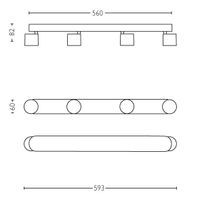 Philips WarmGlow LED Star plafond-/wandspot, 4x - thumbnail