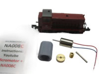 micromotor NA008C motor ombouwset voor Arnold V45 , SNCF Y 9200, SNCF Y 51115, SNCF Y 7530, BR D 2895 - thumbnail