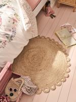 Rond tapijt van jute FESTON beige