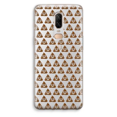 Poop emoji: OnePlus 6 Transparant Hoesje