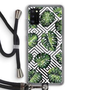 Geometrische jungle: Samsung Galaxy A41 Transparant Hoesje met koord