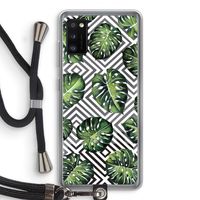 Geometrische jungle: Samsung Galaxy A41 Transparant Hoesje met koord
