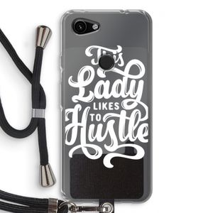 Hustle Lady: Pixel 3a Transparant Hoesje met koord