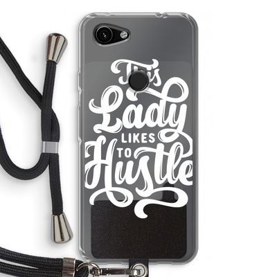Hustle Lady: Pixel 3a Transparant Hoesje met koord