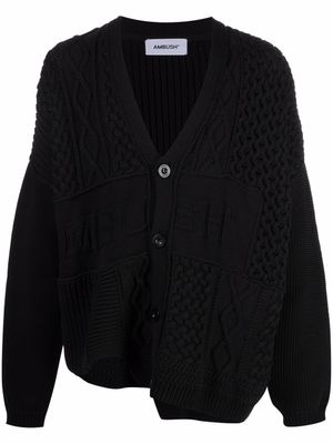 AMBUSH cardigan à détail de logo - Noir