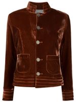 Isolda veste en velours Ferradura à boutonnière - Marron