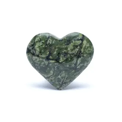 Edelstenen Hart Groene Serpentijn - 5 cm