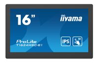 Iiyama ProLite T1624MSC-B1 Touchscreen monitor Energielabel: E (A - G) 39.6 cm (15.6 inch) 1920 x 1080 Pixel 16:9 25 ms HDMI IPS LCD