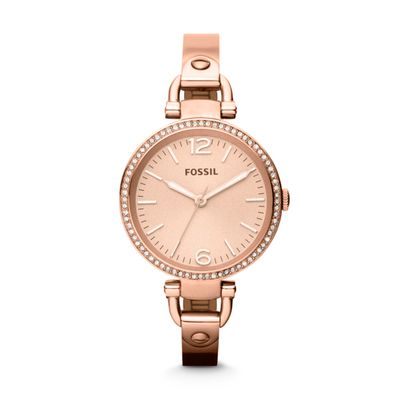 Horlogeband Fossil ES3226 / Georgia Staal Rosé 8mm
