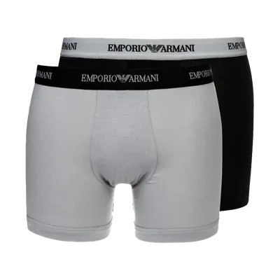 Armani Boxershorts Core 2-pack zwart-grijs