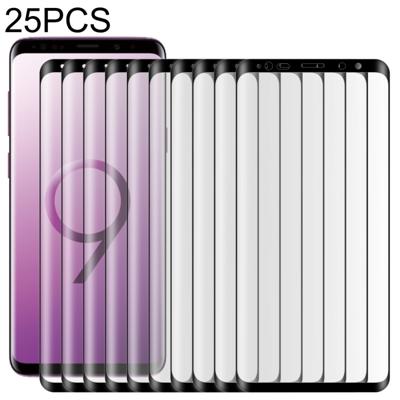 25 stuks voor Galaxy Note9 0.3 mm 9H oppervlakte hardheid 3D gebogen rand volledig scherm gehard glas film