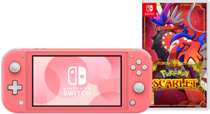 Nintendo Switch Lite Koraal + Pokémon Scarlet