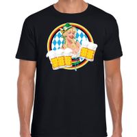 Oktoberfest verkleed t-shirt voor heren - Duits bierfeest kostuum/kleding - zwart - thumbnail