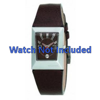 Horlogeband Fossil JR9407 Leder Bruin 20mm