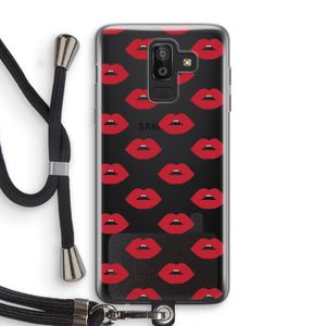 Lips: Samsung Galaxy J8 (2018) Transparant Hoesje met koord