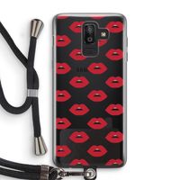 Lips: Samsung Galaxy J8 (2018) Transparant Hoesje met koord