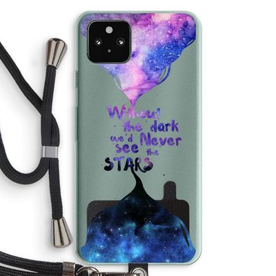 Stars quote: Pixel 5a 5G Transparant Hoesje met koord