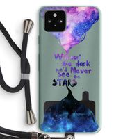 Stars quote: Pixel 5a 5G Transparant Hoesje met koord