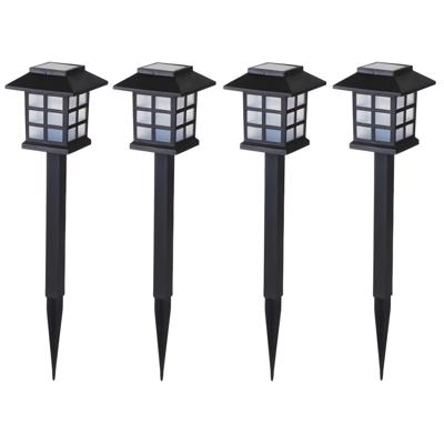 Sunnydays Tuinlampen / prikspot Solar Lumio - 4x - zwart - kunststof - 38 cm