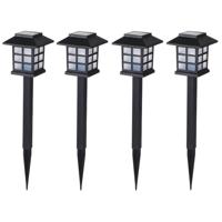 Sunnydays Tuinlampen / prikspot Solar Lumio - 4x - zwart - kunststof - 38 cm