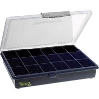 raaco Assorter 5-18 Assortimentsdoos (l x b x h) 240 x 195 x 43 mm Aantal vakken: 18 Vaste onderverdeling Inhoud 1 stuk(s)