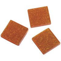 Acryl glitter mozaiek oranje 1 cm   -