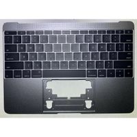 Notebook keyboard for Apple Macbook 12" 2015 A1534 topcase without touchpad grey - thumbnail