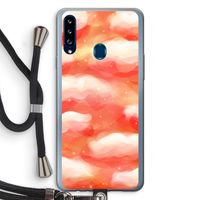 Lichte Wolken: Samsung Galaxy A20s Transparant Hoesje met koord