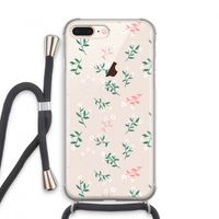 Small white flowers: iPhone 7 PLUS Transparant Hoesje met koord