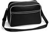 Atlantis BG14 Retro Shoulder Bag - Black/White - 40 x 28 x 18 cm