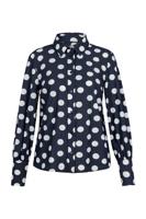 Rensje polkadot blouse - darkblue/kit - 13494