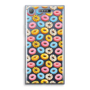 Pink donuts: Sony Xperia XZ1 Transparant Hoesje